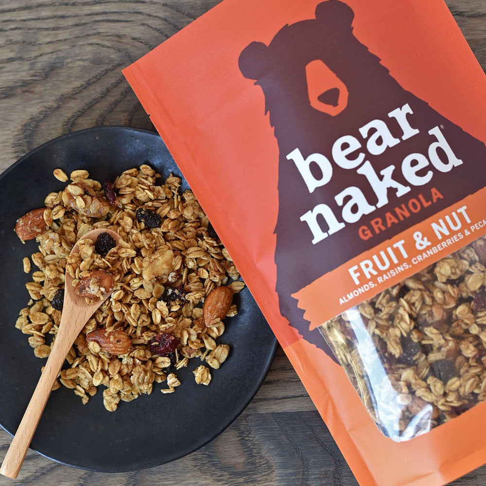 Kellogg's Bear Naked cranberries and raisins close-up showing tart-sweet balance