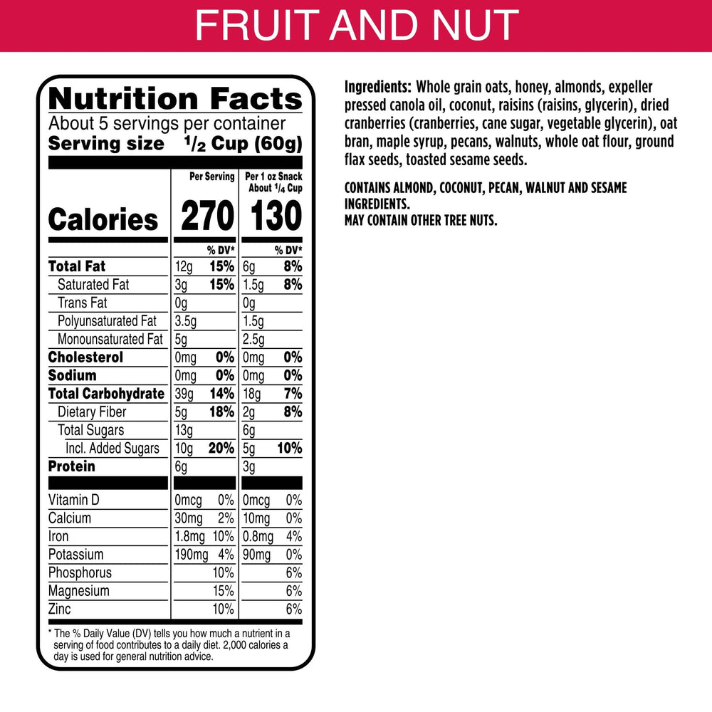 Kellogg's Bear Naked fruit and nut medley snack time image, perfect with yogurt or milk