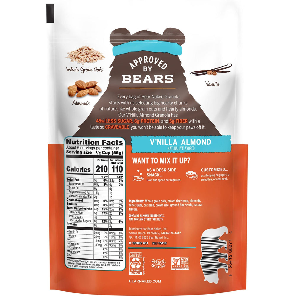 Bear Naked Vanilla Almond Crisp granola clusters with almonds