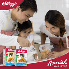 Kellogg's cereal selection boxes stacked, ideal for busy mornings and lunches