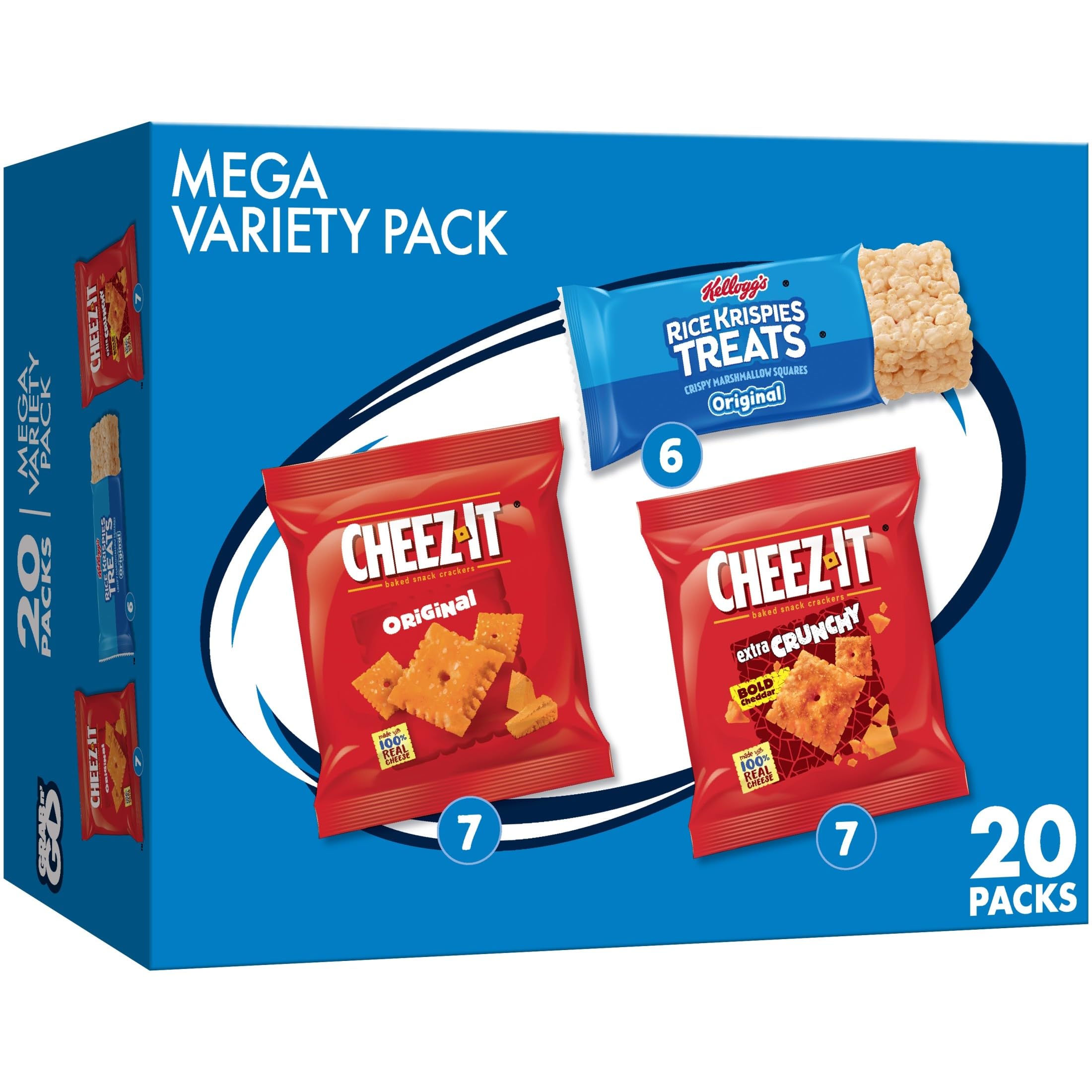 Kellogg's Cheez-Its Original crackers in a snack pack, ideal for school lunches.