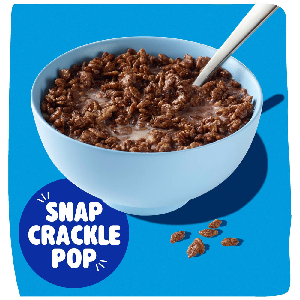 Twelve-pack Cocoa Krispies Cups stay fresh for busy mornings.
