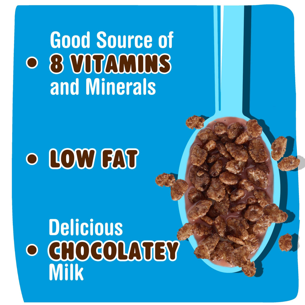 Kids snack time with Kellogg's Cocoa Krispies Cups, portable and tasty.