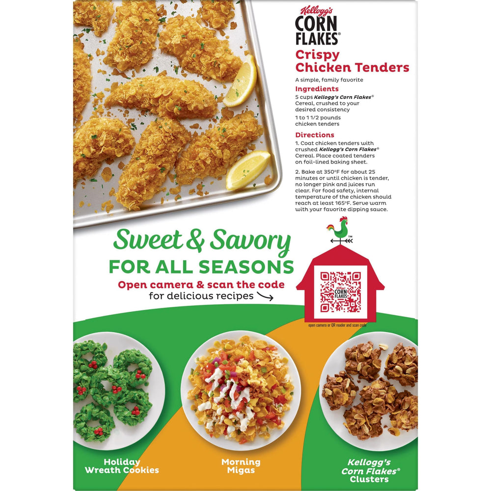 Kellogg's Corn Flakes as a quick work snack, crunchy and satisfying.