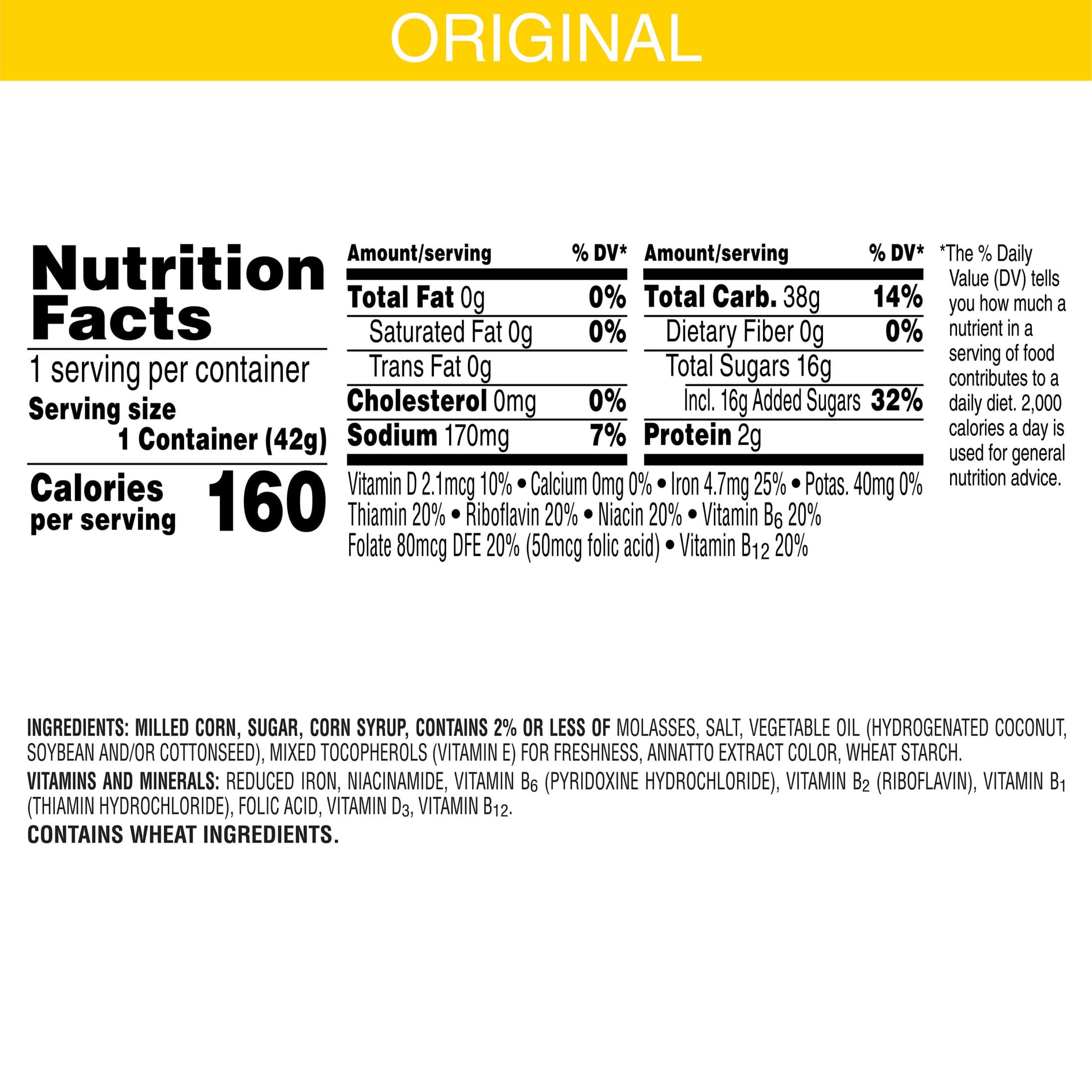 Kellogg's Corn Pops Cups front view showing kid-friendly breakfast option.