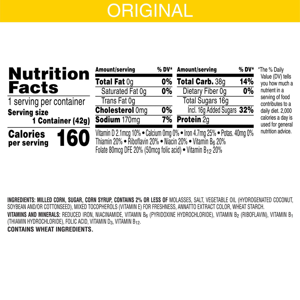 Kellogg's Corn Pops Cups front view showing kid-friendly breakfast option.