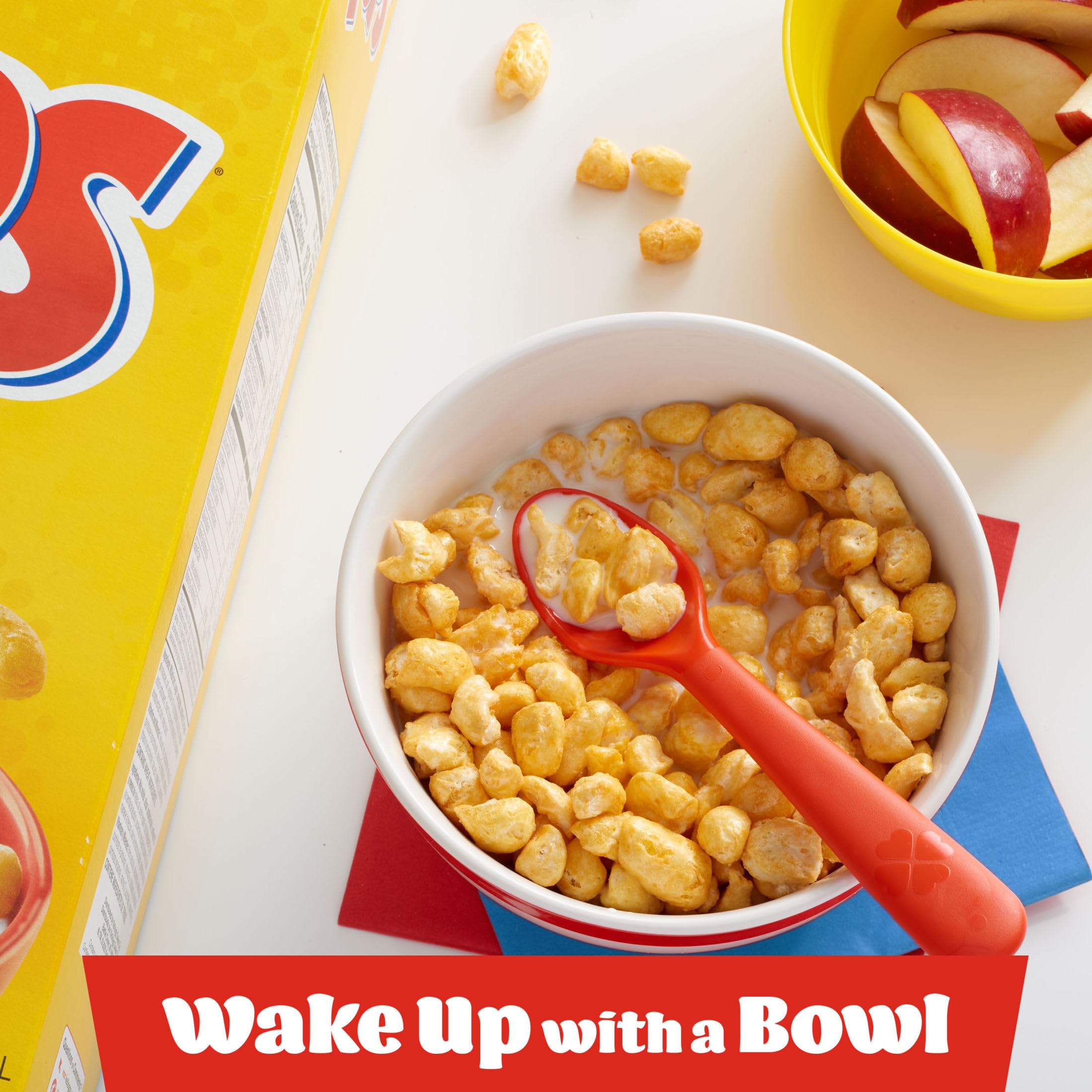 Kellogg's Corn Pops giant box on kitchen shelf, ready to enjoy