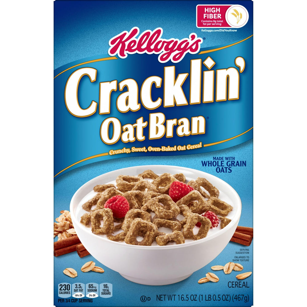 Kellogg's Cracklin' Oat Bran as a quick snack option