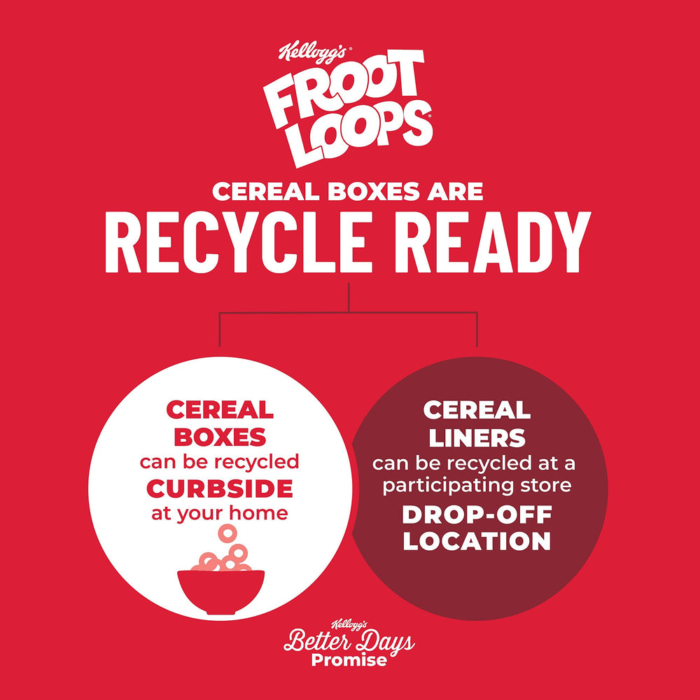 Kellogg's Froot Loops provide a low-fat cereal with nine vitamins.