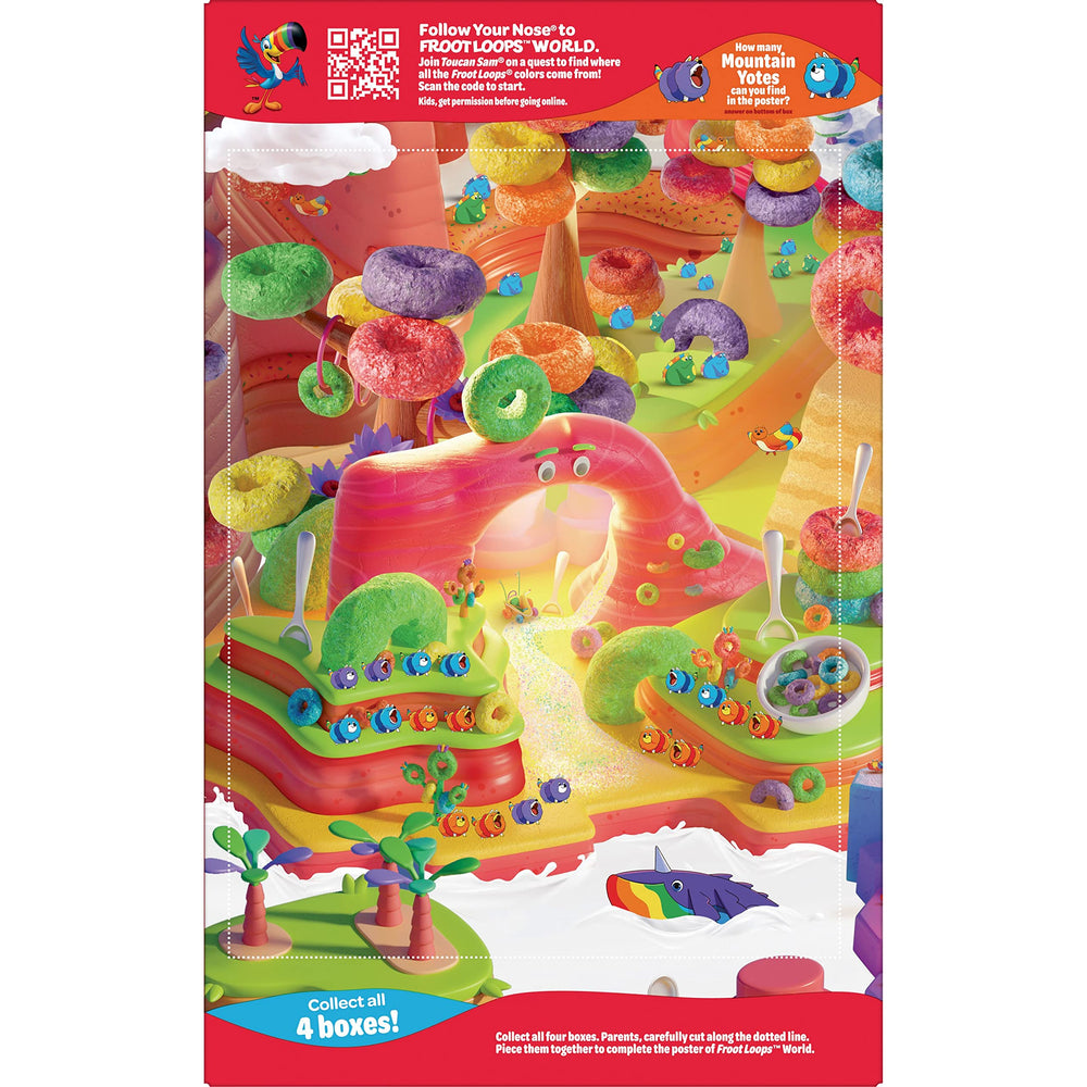 Kellogg's Froot Loops boxed for freshness and pantry storage.