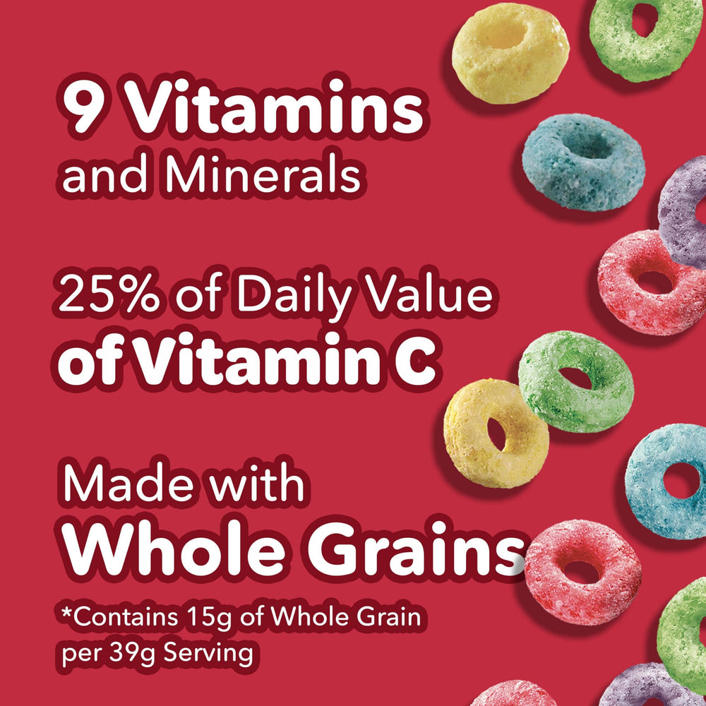 Kellogg's Froot Loops serving size helps simple breakfast planning.