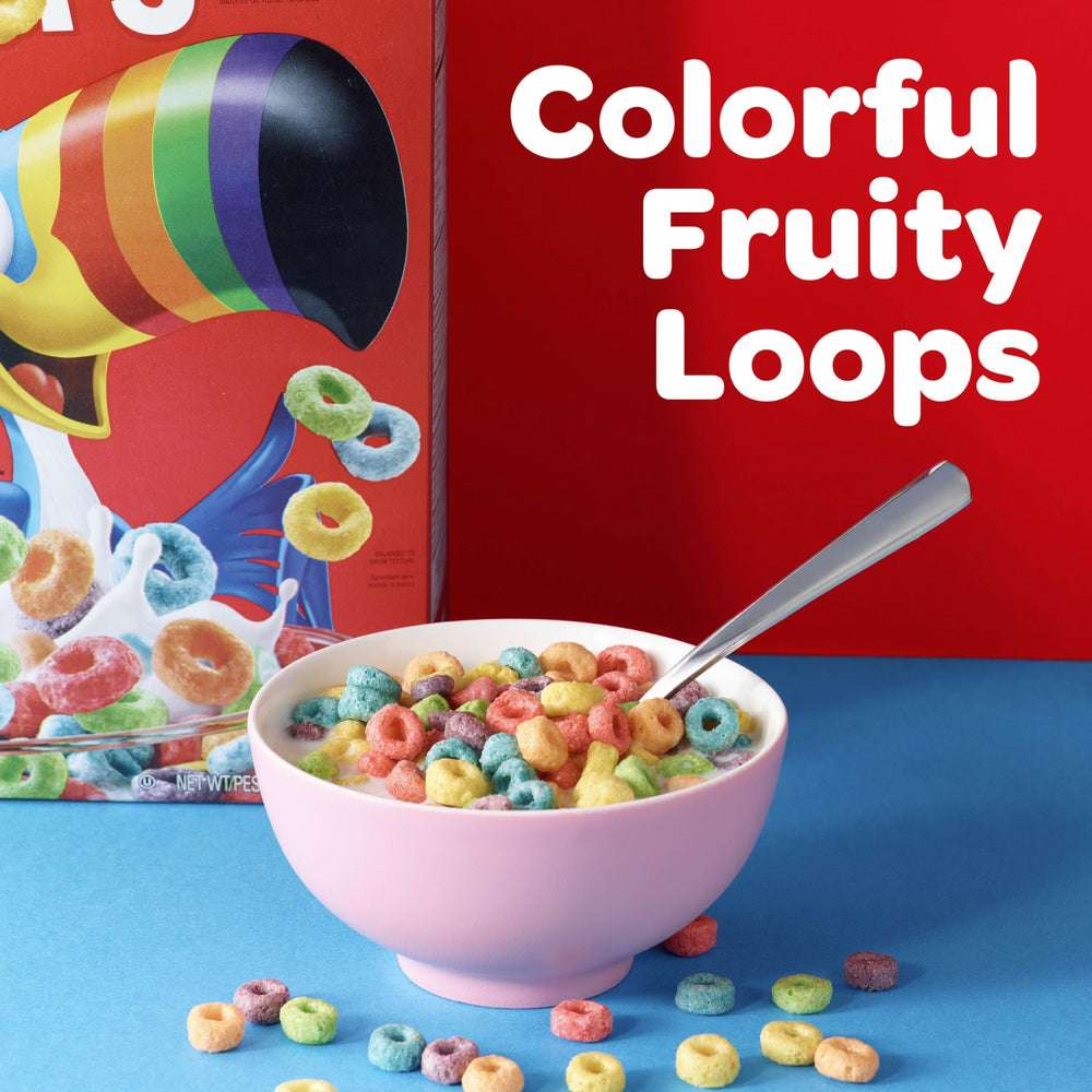 Kellogg's Froot Loops offer a convenient, fruity work snack.