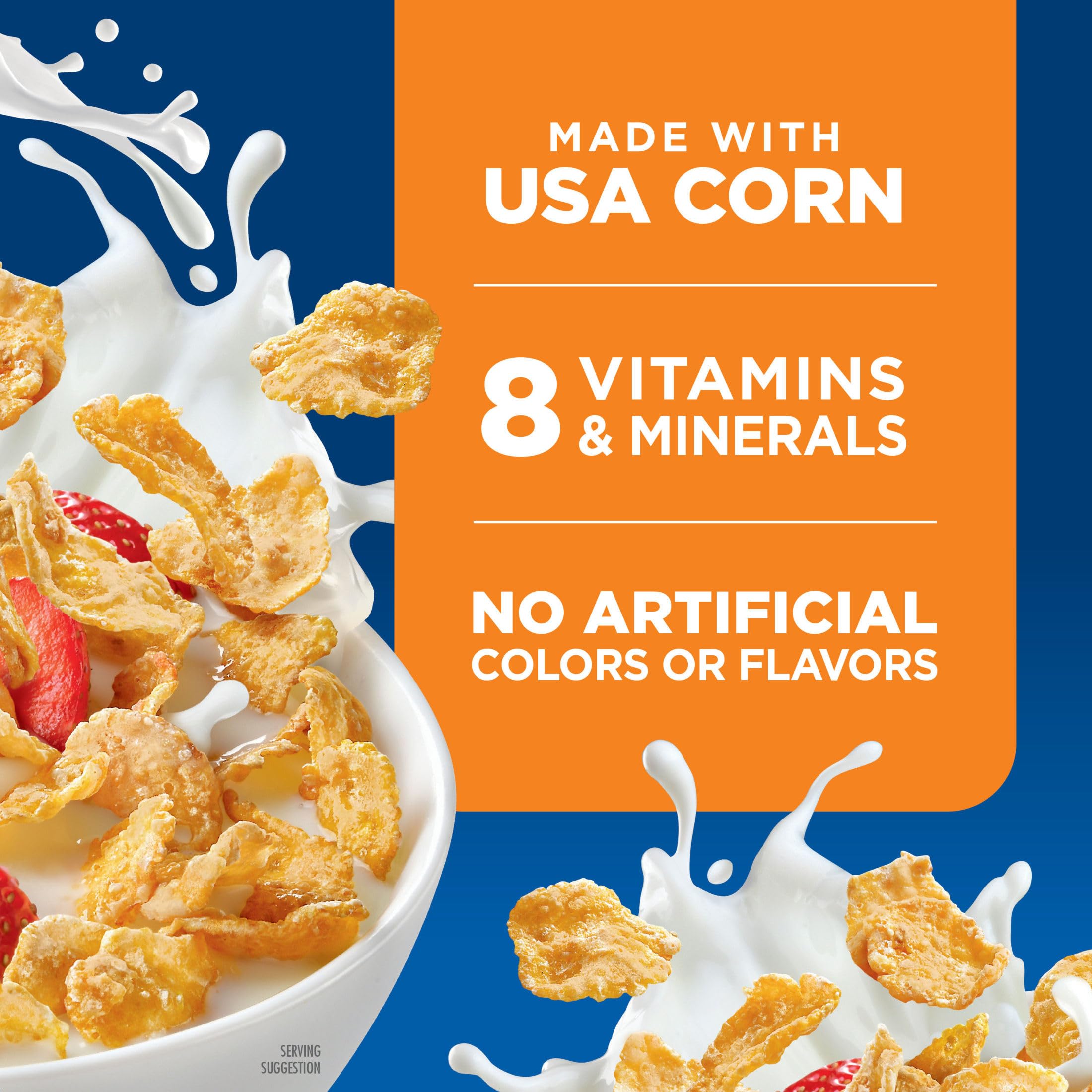 USA corn-based Kellogg's Frosted Flakes 25% Less Sugar cereal.
