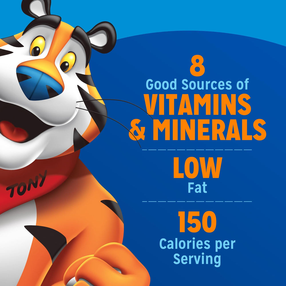 Kellogg's Frosted Flakes Chocolate Milkshake packaging emphasizes freshness and convenience.