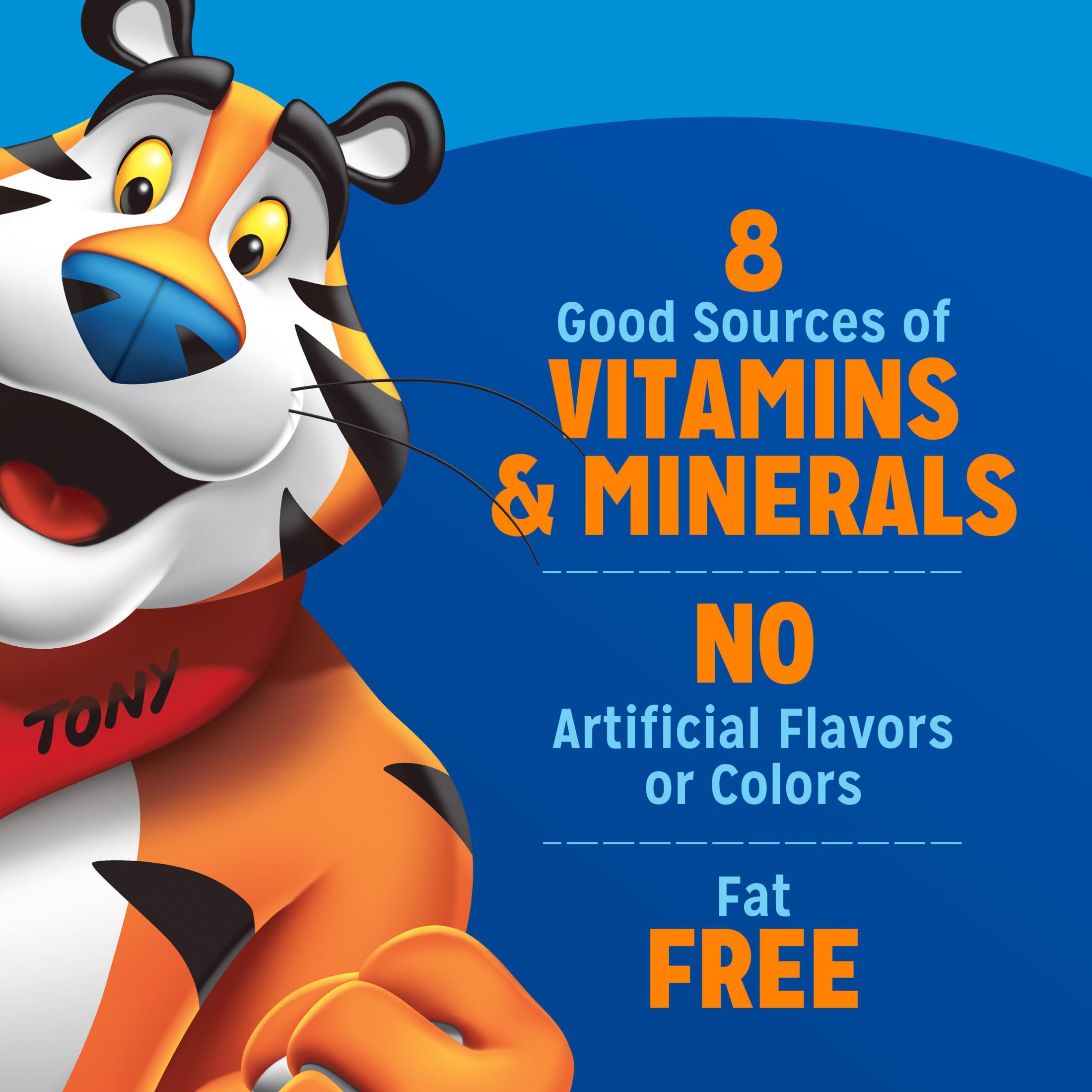 Kellogg's Frosted Flakes cup offers 10 vitamins and minerals.