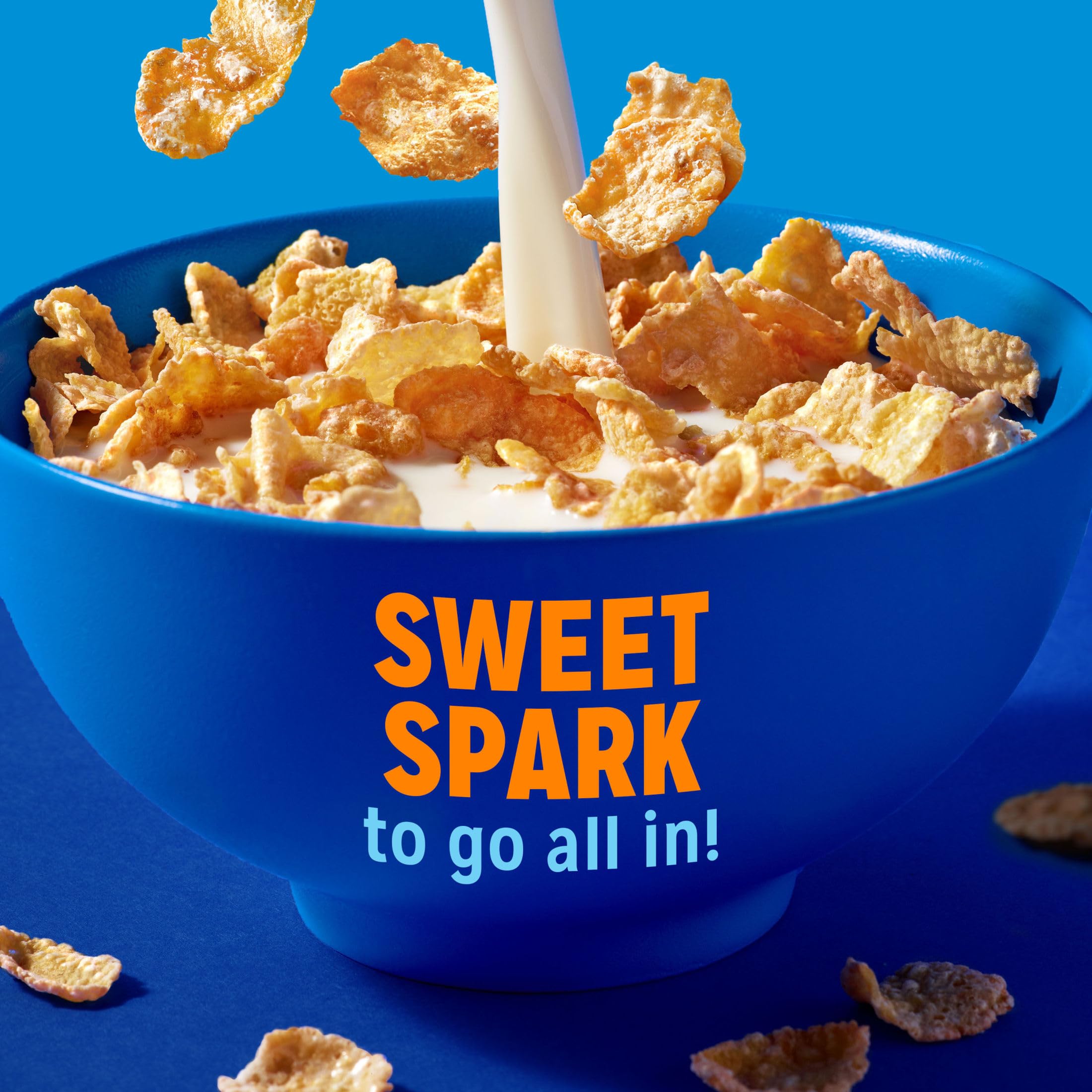 Kellogg's Frosted Flakes kids breakfast on a family table.