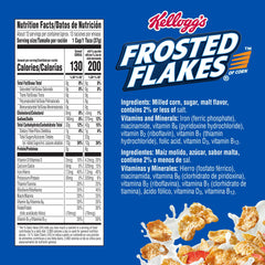 Kellogg's Frosted Flakes pouring into a bowl for a quick breakfast.