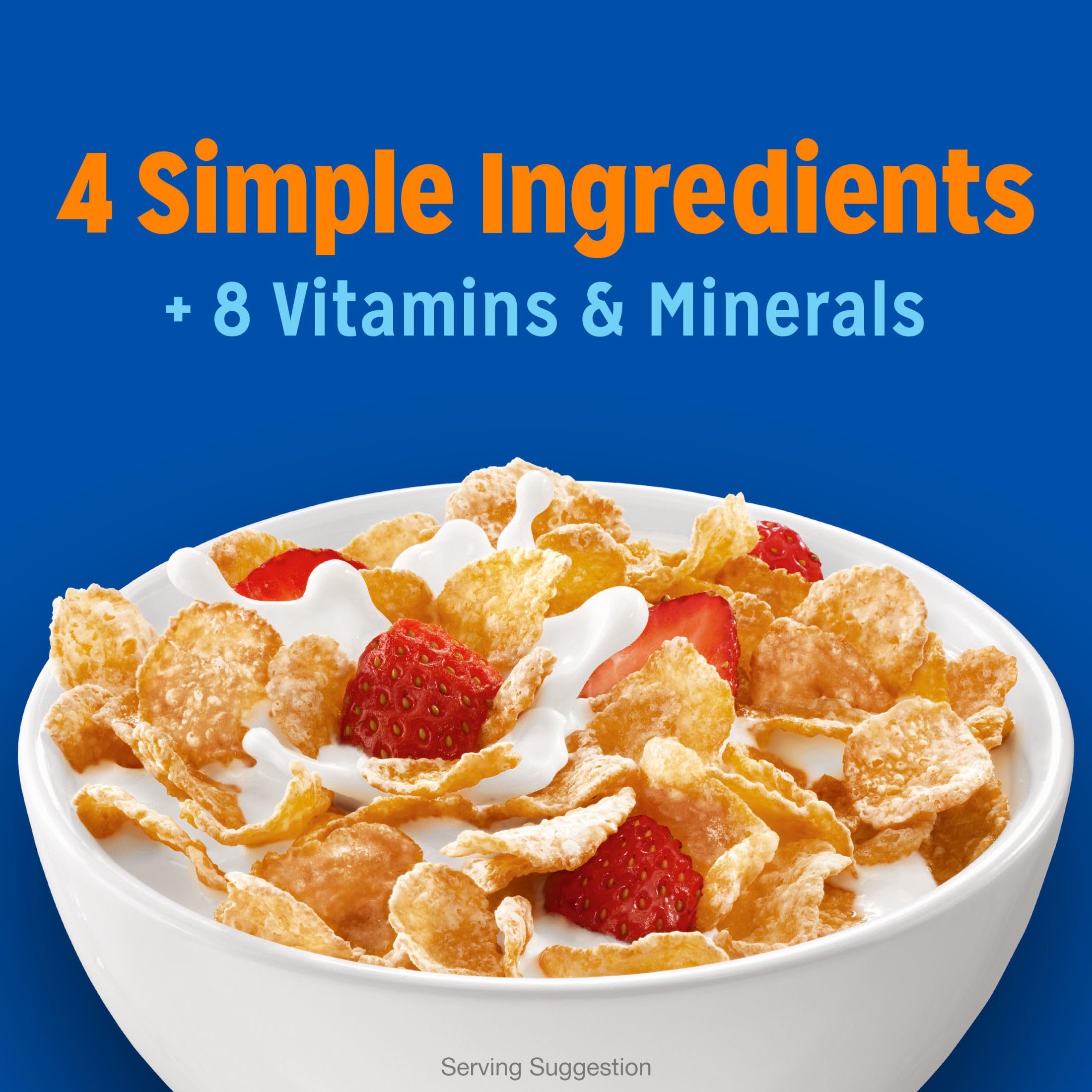 Kellogg's Frosted Flakes scoop in a bowl, ready to eat.