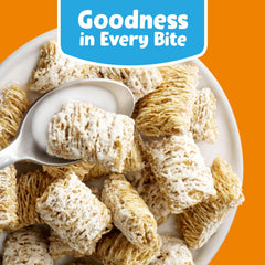 Kellogg's Frosted Mini-Wheats close-up showing frosted layers and crunchy texture.