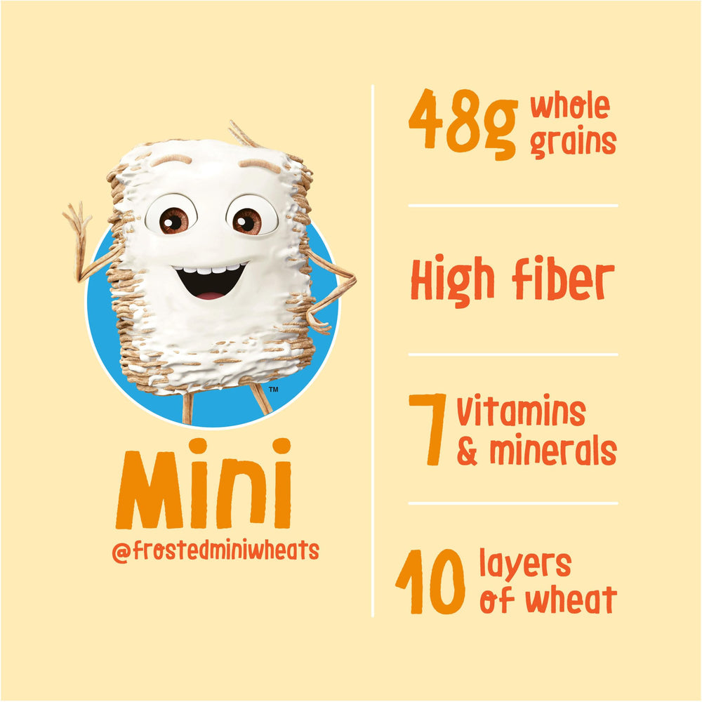 Kellogg's Frosted Mini-Wheats protein per serving supports morning energy.