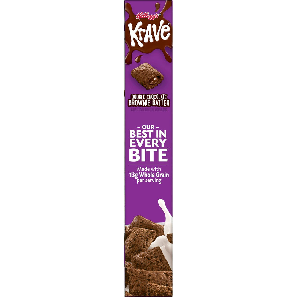Kellogg's Krave Brownie Batter ingredients panel with vitamins