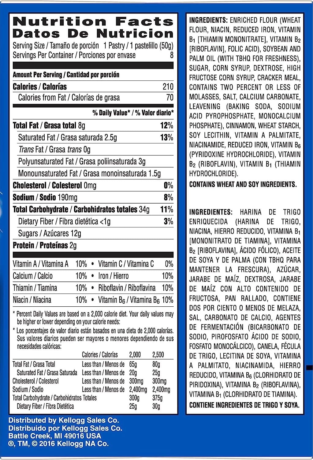 Two-pack of Kellogg's Pop-Tarts for easy grab-and-go snacking.
