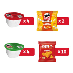 Kellogg's Pringles Sour Cream and Onion canister, instantly flavorful bite-sized chips.