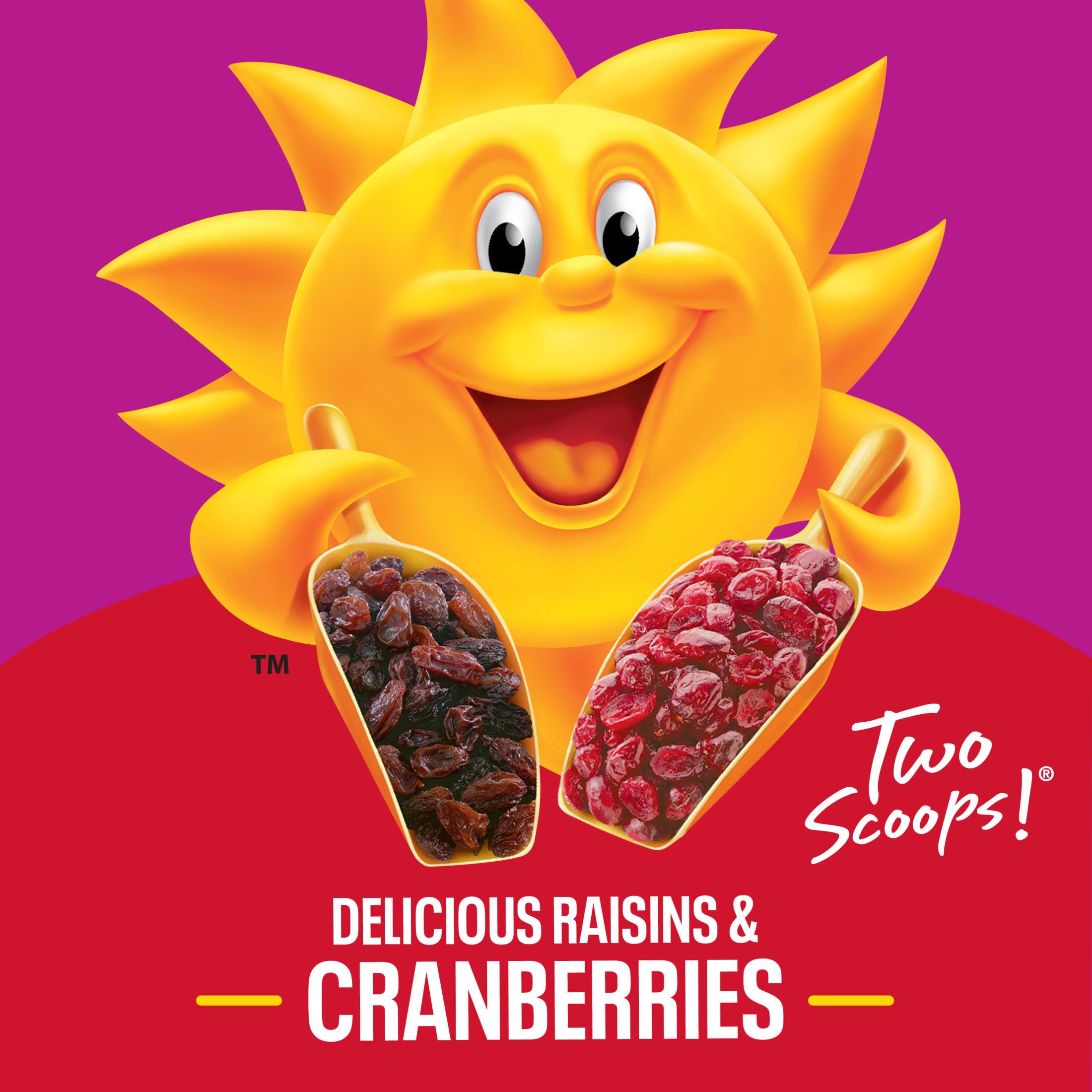 Yogurt topped Kellogg's Raisin Bran with Cranberries for a balanced snack