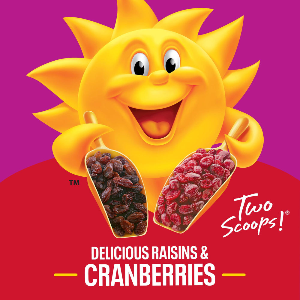 Yogurt topped Kellogg's Raisin Bran with Cranberries for a balanced snack