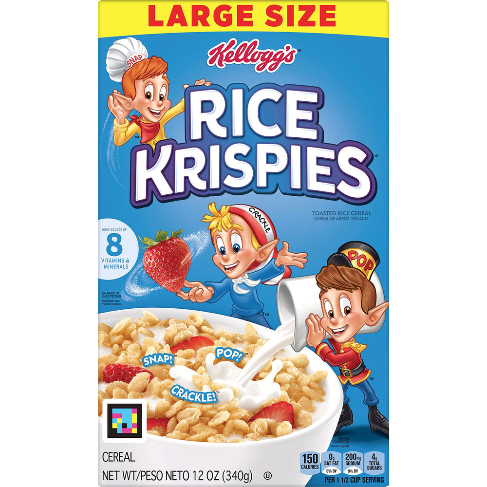 Kids enjoying Kellogg's Rice Krispies cereal as a family breakfast