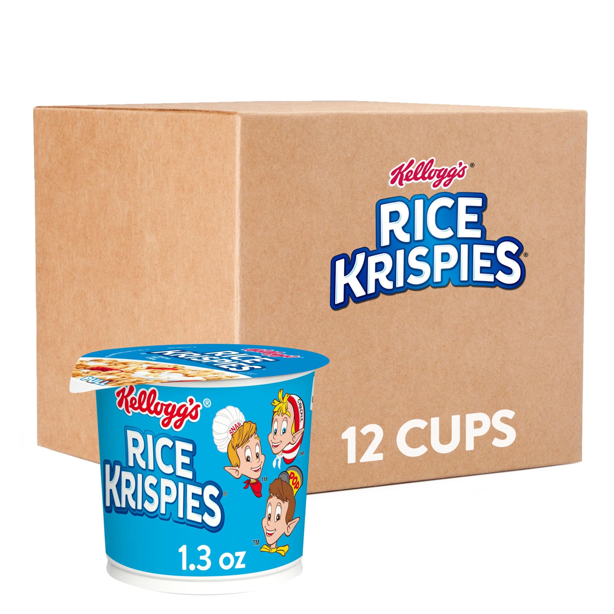 Kellogg's Rice Krispies Cups top view, portable breakfast for on-the-go mornings