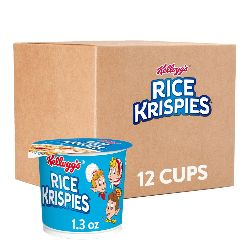 Kellogg's Rice Krispies Cups top view, portable breakfast for on-the-go mornings