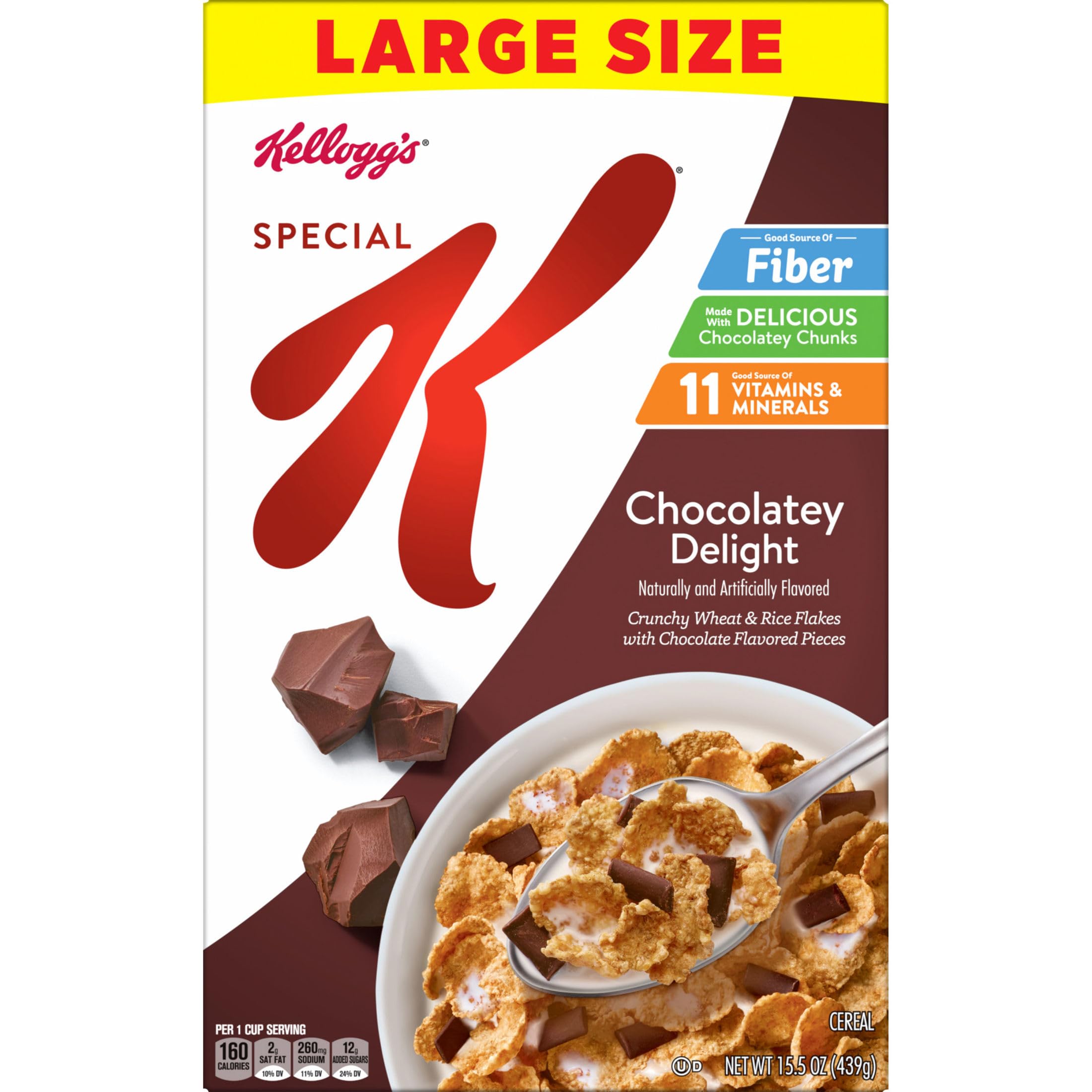 Work-ready snack idea featuring Kellogg's Special K Chocolatey Delight.