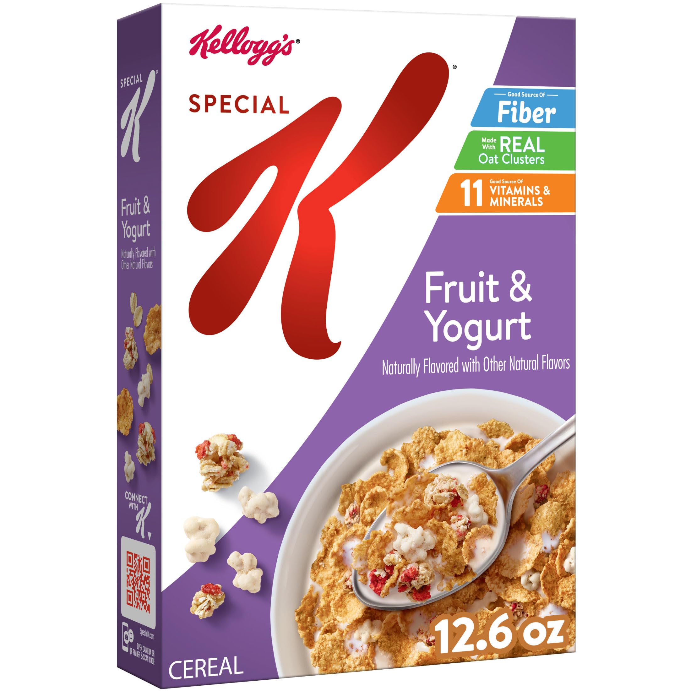 Kellogg's Special K Fruit and Yogurt box front, a convenient family breakfast option.