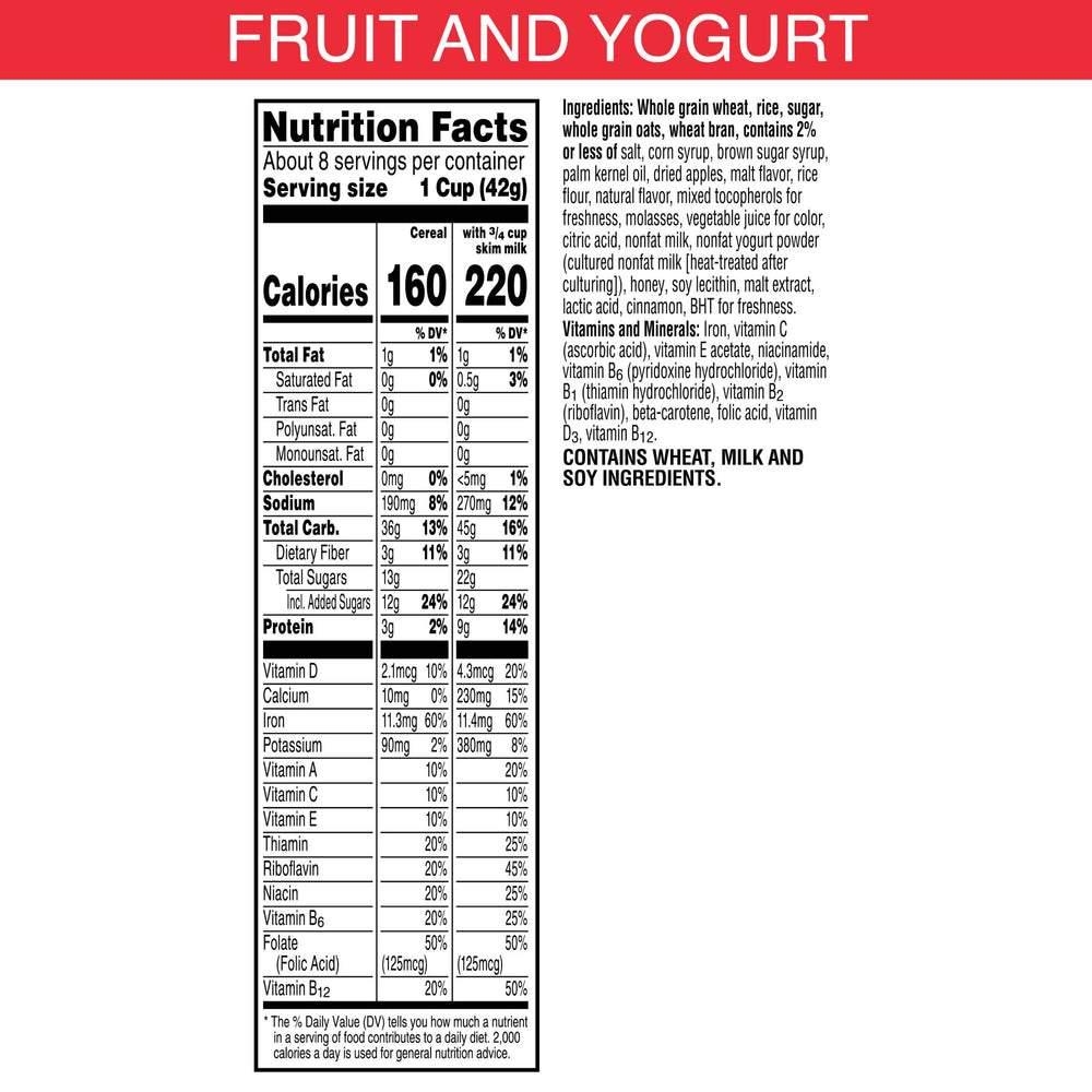 Kellogg's Special K Fruit and Yogurt cereal bowl with milk, ideal for a quick, satisfying start.