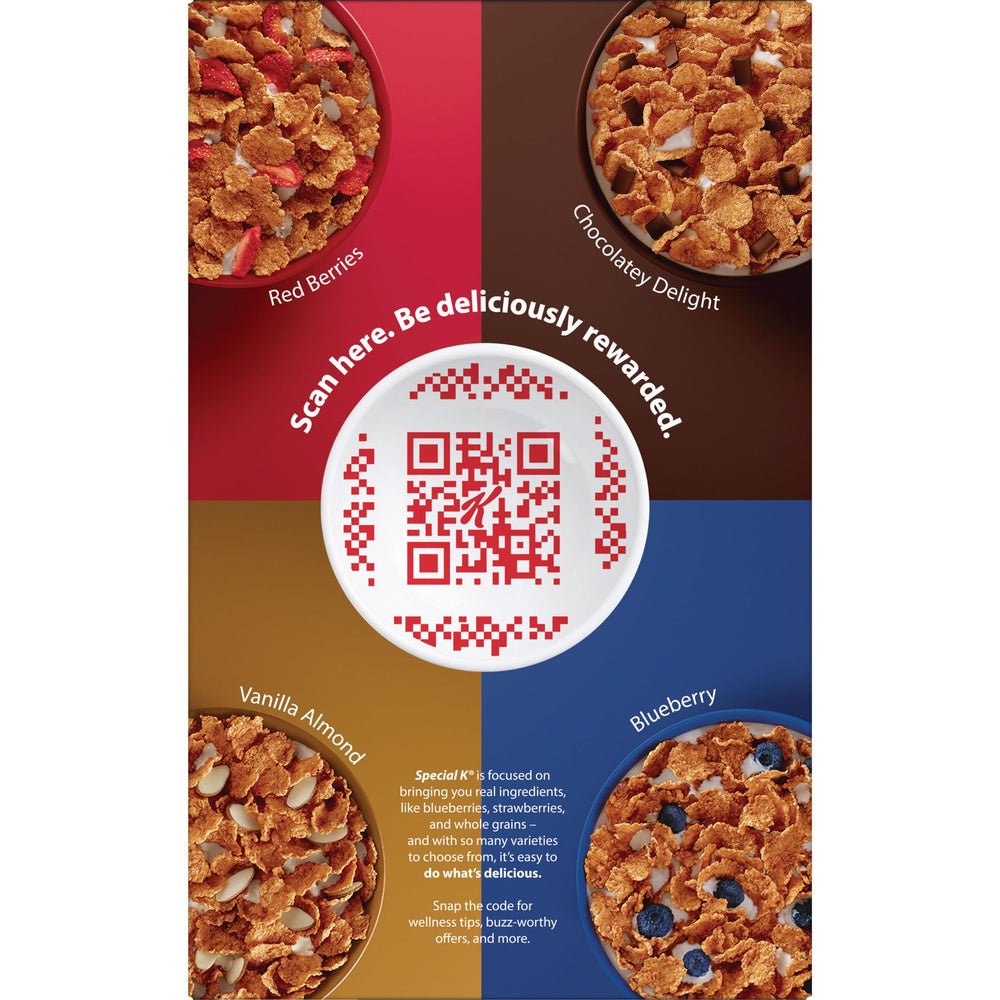Kellogg's Special K box closeup highlighting 12oz size for family meals.