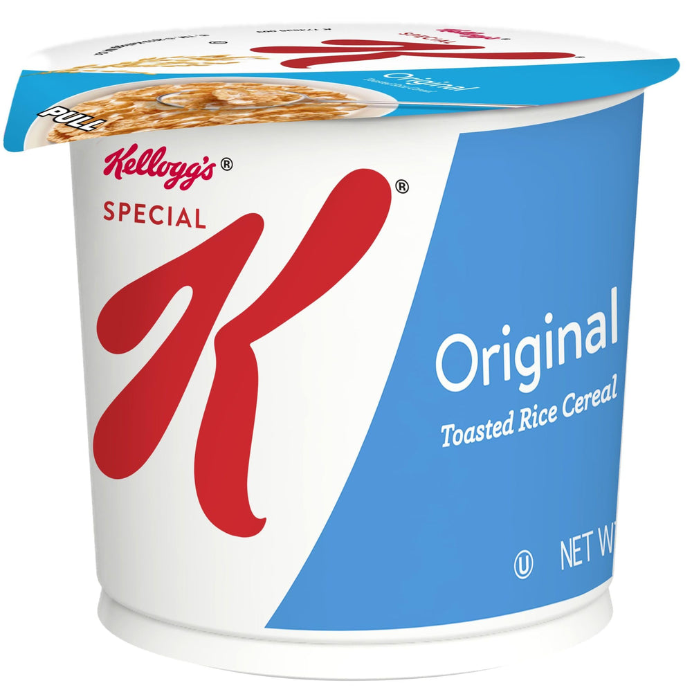 Kellogg's Special K Original cup shows a mess-free design.