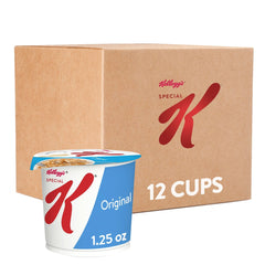 Kellogg's Special K Original cup open, ready for a quick, mess-free breakfast.