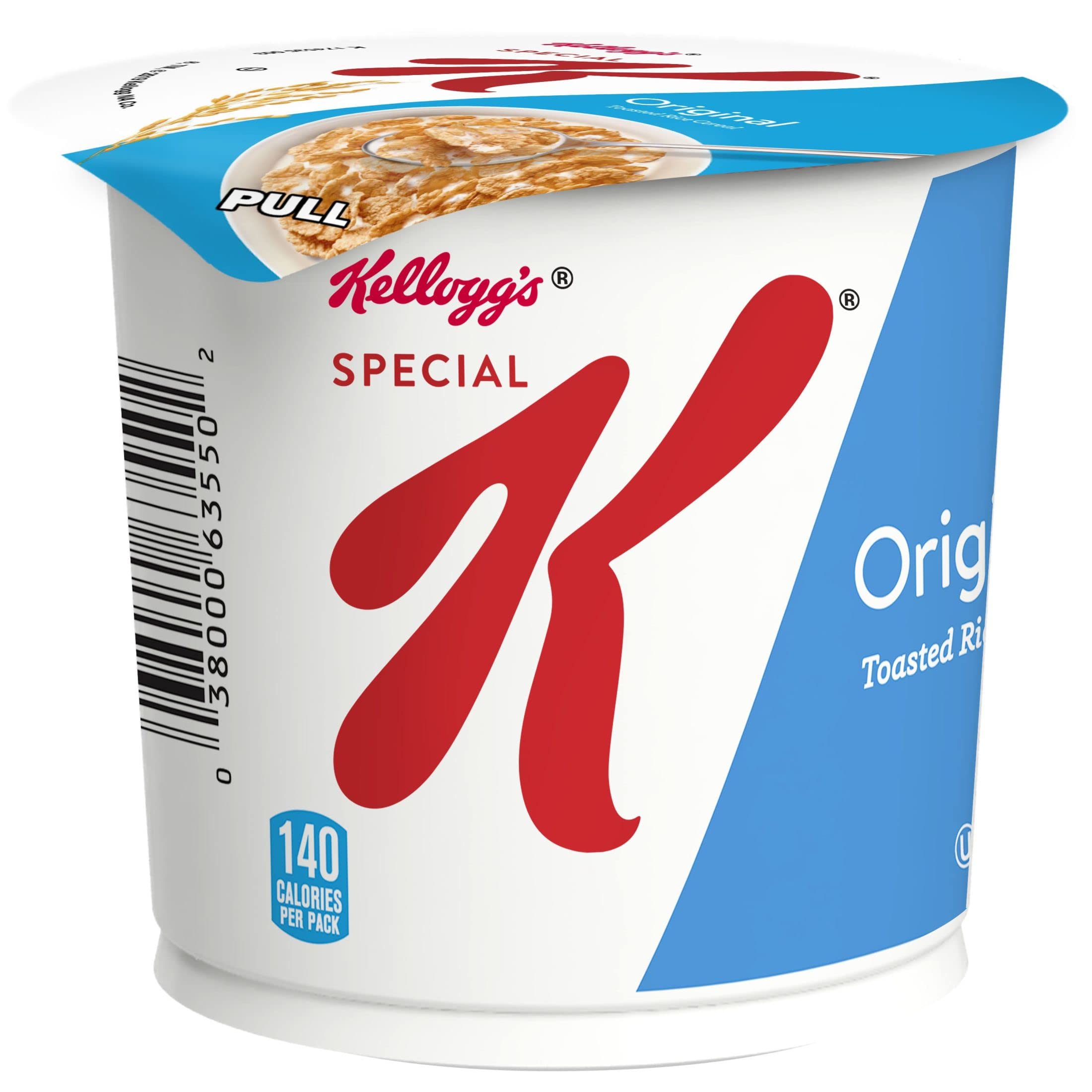 Kellogg's Special K Original nutrition panel highlights vitamins and minerals.