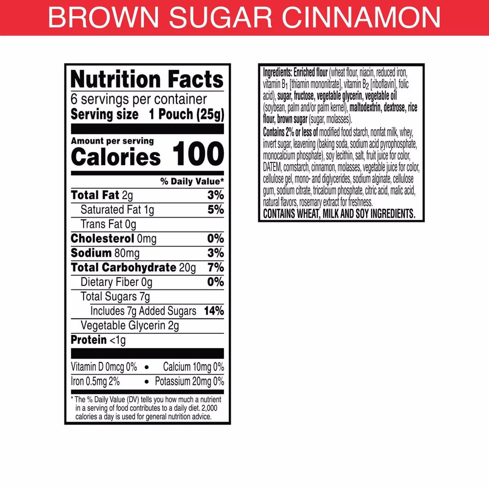 Kellogg's Special K Pastry Crisps Brown Sugar Cinnamon pouch close-up, light and crispy.
