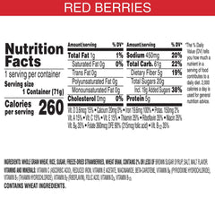 Top view of Kellogg's Special K Red Berries cups for quick breakfast