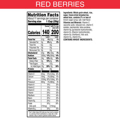Kellogg's Special K Red Berries close-up with real strawberries.