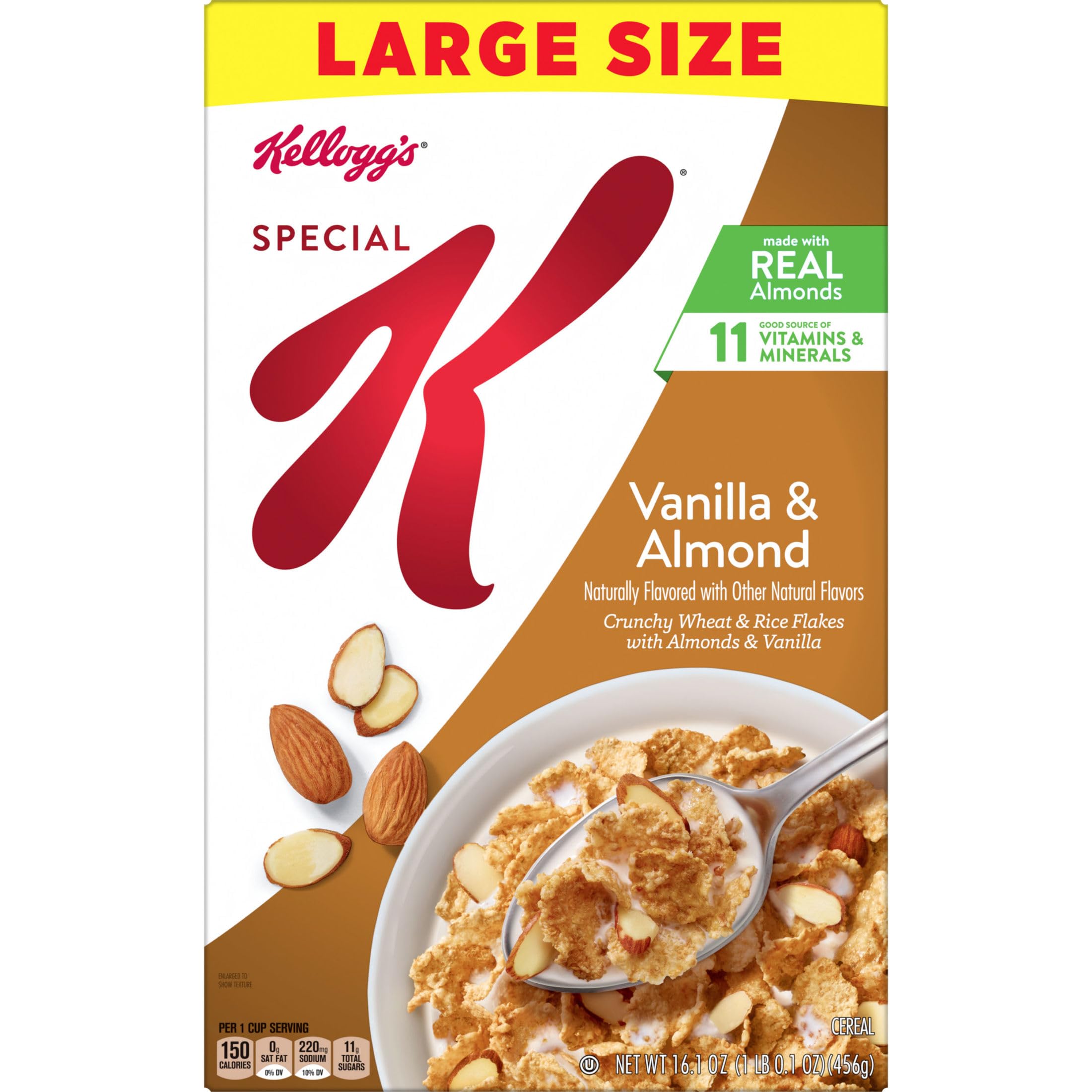 Kellogg's Special K Vanilla and Almond cereal packaging ready for purchase.