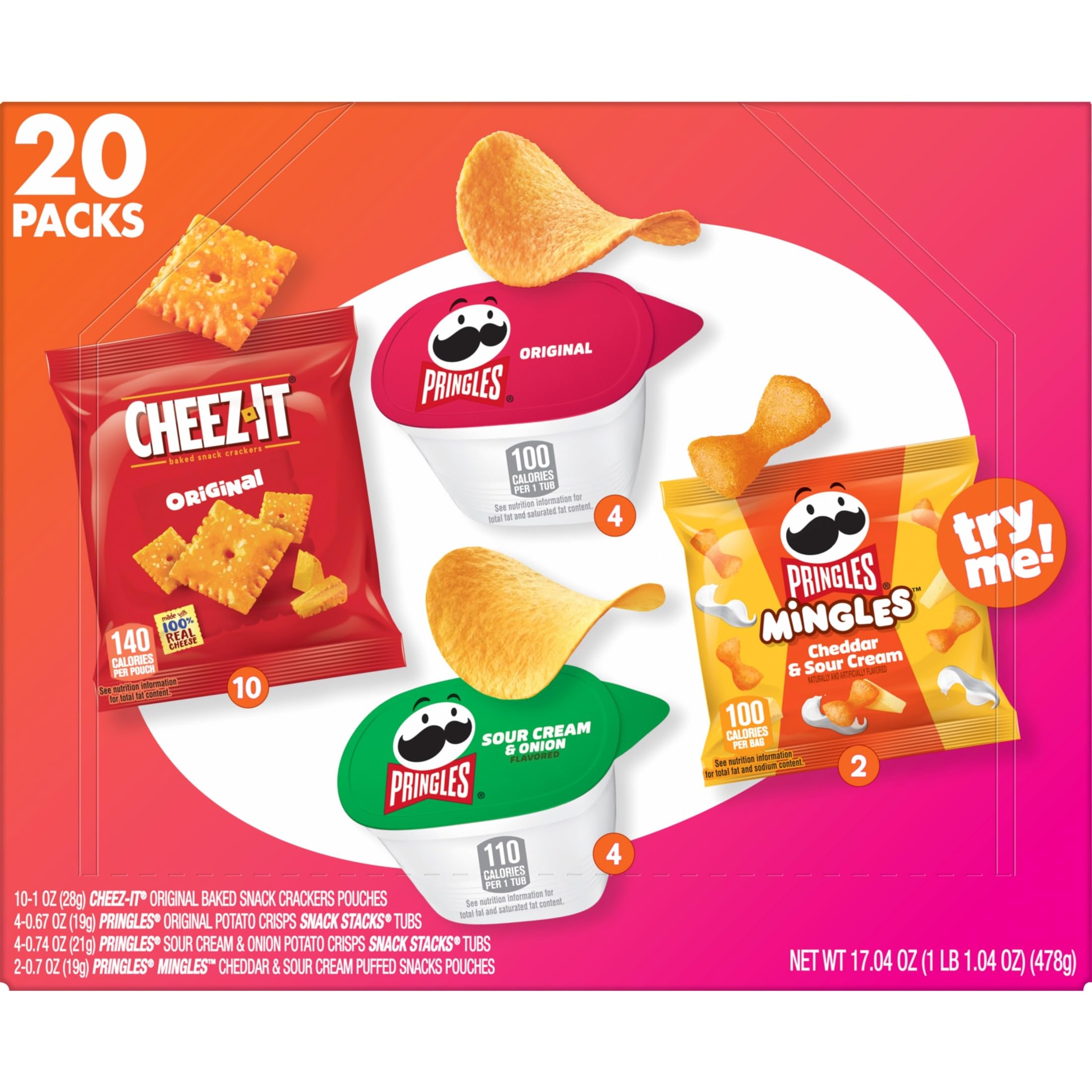 Front view of Kellogg's Variety Pack 17oz box, ready for sharing.