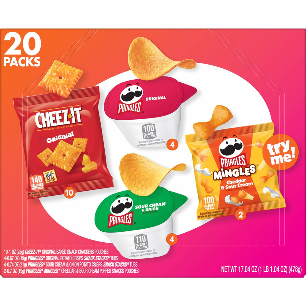 Front view of Kellogg's Variety Pack 17oz box, ready for sharing.