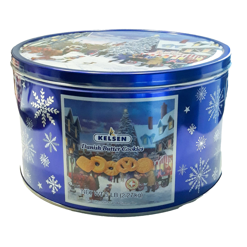 Kelsen Danish butter cookies in a decorative tin ideal for gifting