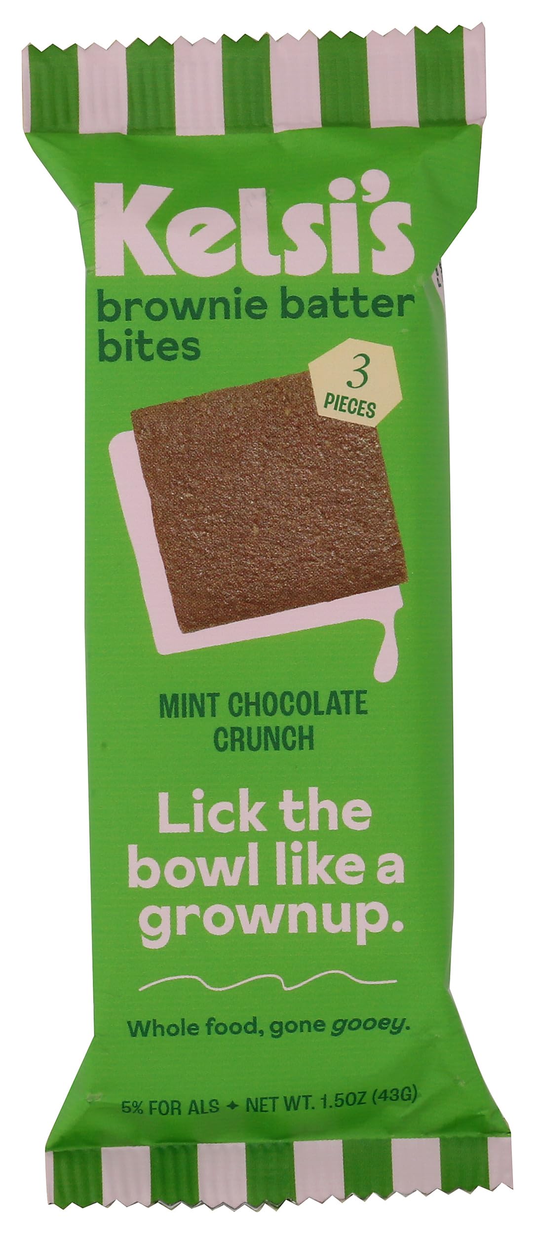 Kelsi's Kitchen brownie bites mint crunch pack, ready for a refreshing treat after meals.