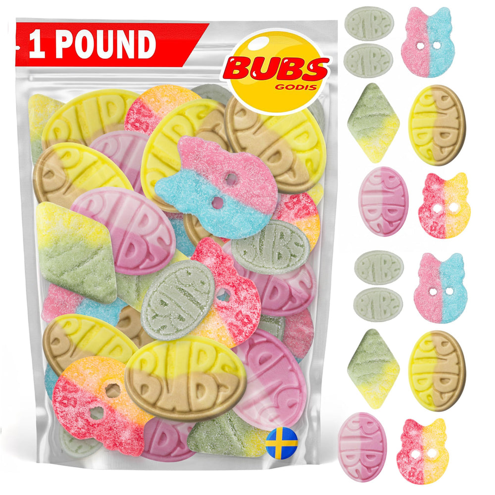 Kenai Kitchen BUBS Swedish Candy Mix 1lb package showcases authentic Swedish flavors for sharing.