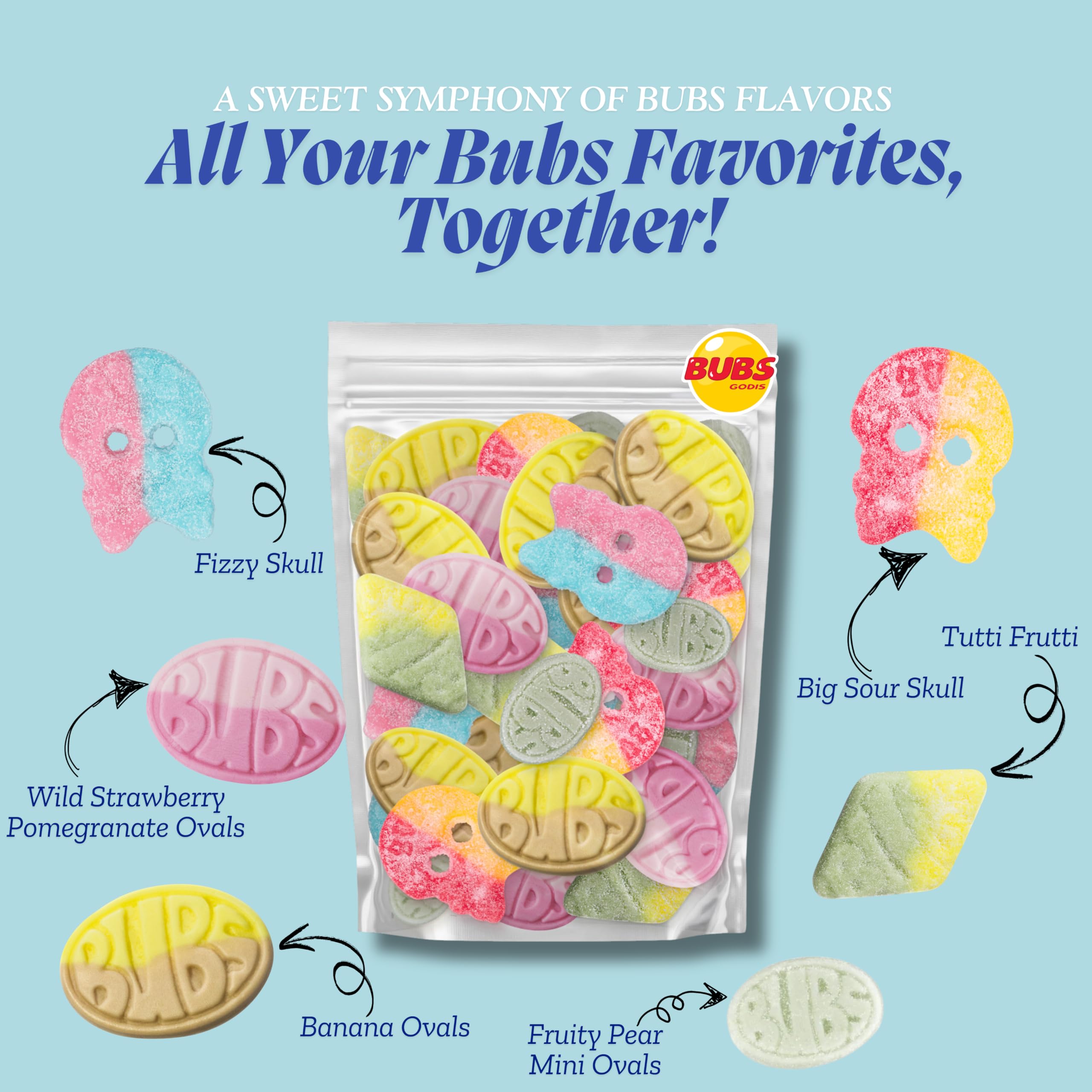 Kenai Kitchen BUBS foamy candy close-up highlights soft, chewy sensations.
