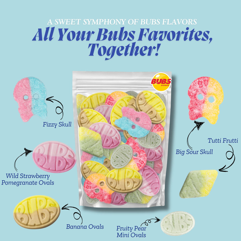 Kenai Kitchen BUBS foamy candy close-up highlights soft, chewy sensations.
